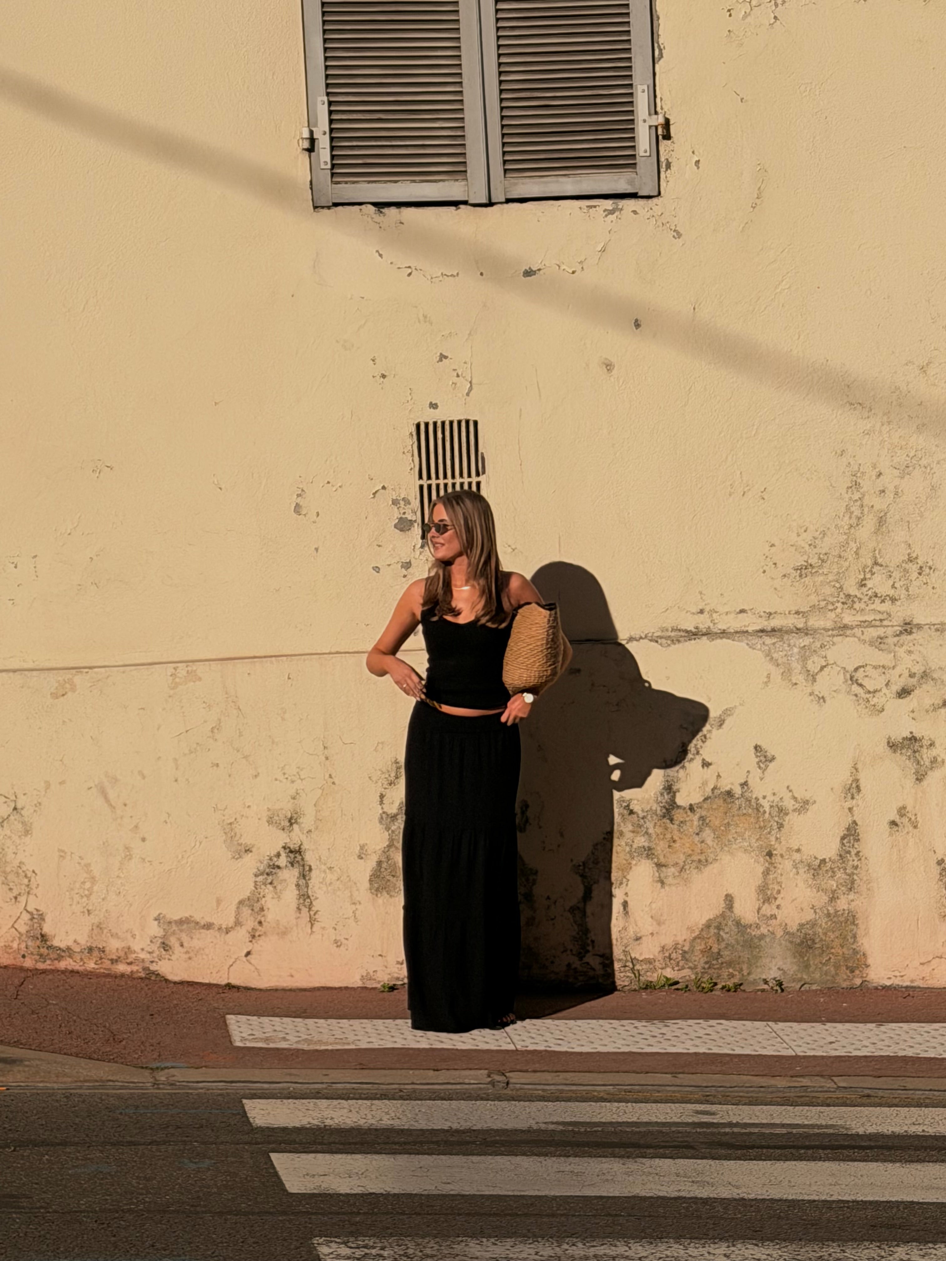 AWKEELEY Long Skirt - Black